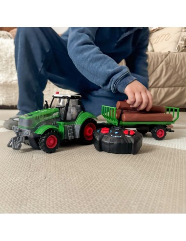 WOOPIE traktorius su priekaba RC 1:24 - nuotoliniu būdu valdomas automobilis