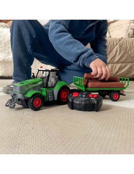 WOOPIE traktorius su priekaba RC 1:24 - nuotoliniu būdu valdomas automobilis