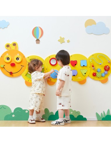 Wandtafel Raupe Viga – Spiel und clevere Bildung für Kleinkinder