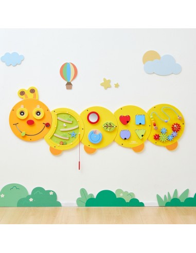Wandtafel Raupe Viga – Spiel und clevere Bildung für Kleinkinder