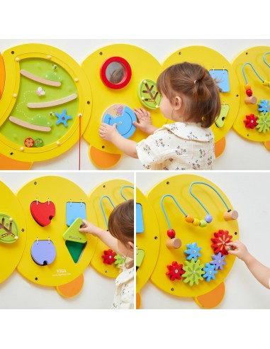 Wandtafel Raupe Viga – Spiel und clevere Bildung für Kleinkinder