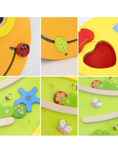Wandtafel Raupe Viga – Spiel und clevere Bildung für Kleinkinder