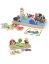 Hölzernes 2-in-1-Puzzle Entfernungslernen Viga – Montessori-Lernen