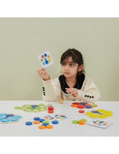 VIGA Drewniana Gra Dopasuj Kolory Pawi Ogon Montessori + Karty 2