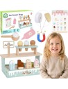 WOOPIE GREEN Holz-Eisdiele 16-tlg – Eis-Set