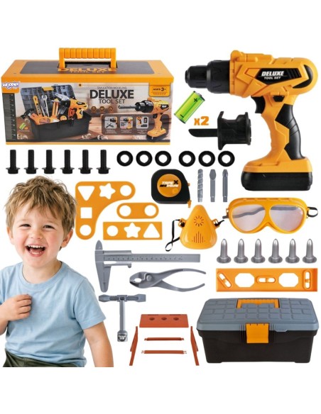 Zestaw narzędzi dla dzieci z wkrętarką - Majsterkowanie Woopie