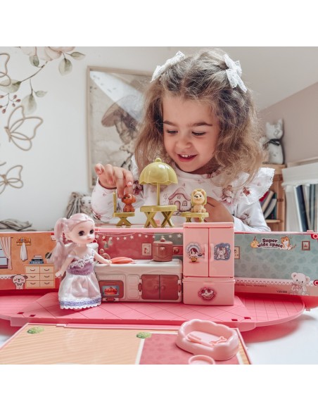 WOOPIE Kamper 2in1 XXL namelis lėlėms – žaislas vaikams