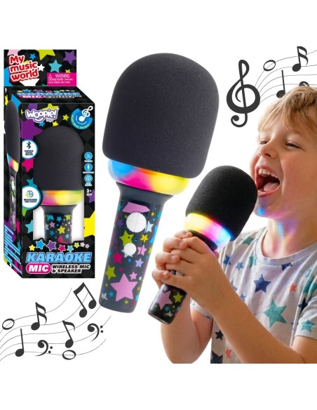 WOOPIE karaoke mikrofonas My Music World juodas – belaidis garsiakalbis