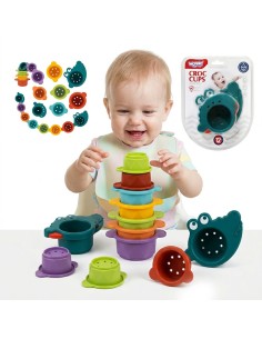 Woopie Baby Bath Crocodile Overflow Cups - Toy