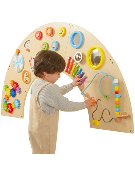 Sensorinė manipuliacinė sieninė lenta „Łuk Montessori“ Viga – Montessori rinkinys