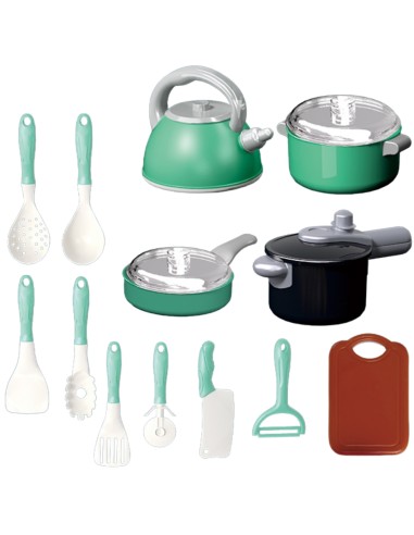 WOOPIE Küchen-Set 108-tlg. Grün - Kochzubehör
