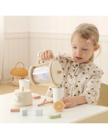 Tooky Toy Wooden Blender with Accessories Set - Cooking Fun!