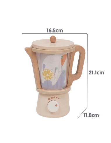 Tooky Toy Wooden Blender with Accessories Set - Cooking Fun!