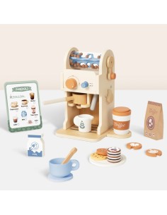 Wooden Coffee Machine Barista Accessories Tooky Toy - Play House! 2