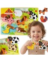 Medinė dėlionė Montessori Ūkis Gyvūnėliai Tooky Toy- Pirmasis mokymasis
