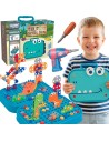 Zestaw Klocki Konstrukcyjne  Majsterkowicz Dinozaur Śrubki | Woopie