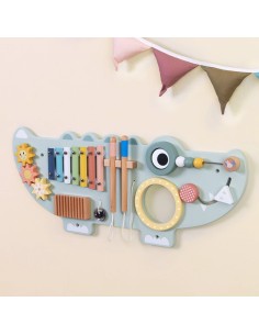 Medinė manipuliacinė lenta Krokodilas TOOKY TOY - muzikinis žaislas 2
