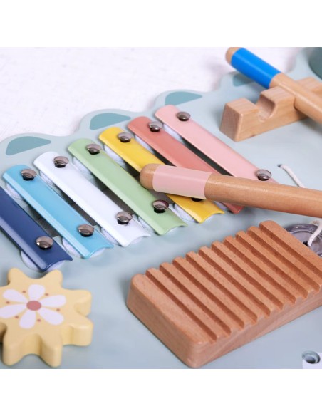 Medinė manipuliacinė lenta Krokodilas TOOKY TOY - muzikinis žaislas
