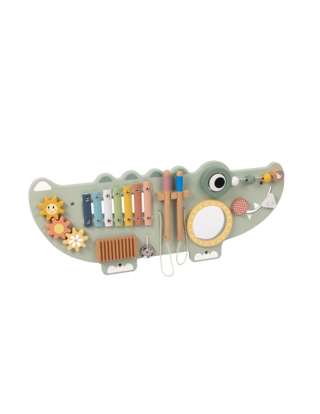 Medinė manipuliacinė lenta Krokodilas TOOKY TOY - muzikinis žaislas