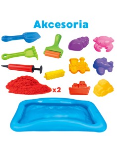 Piasek Kinetyczny Sand Spirit marki Woopie Zestaw z Basenem i Foremkami 2