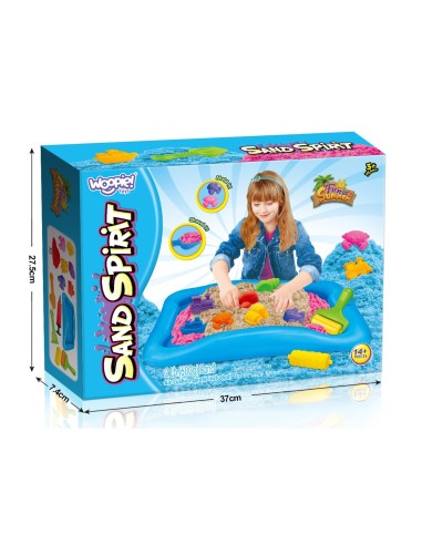 Kinetinis smėlis Sand Spirit iš Woopie su baseinu ir formelėmis