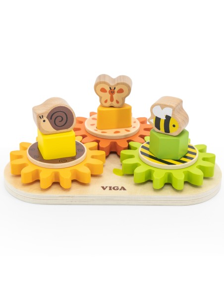 VIGA Holz-Sorter Zahnräder „Kształty i Mechanizmy“