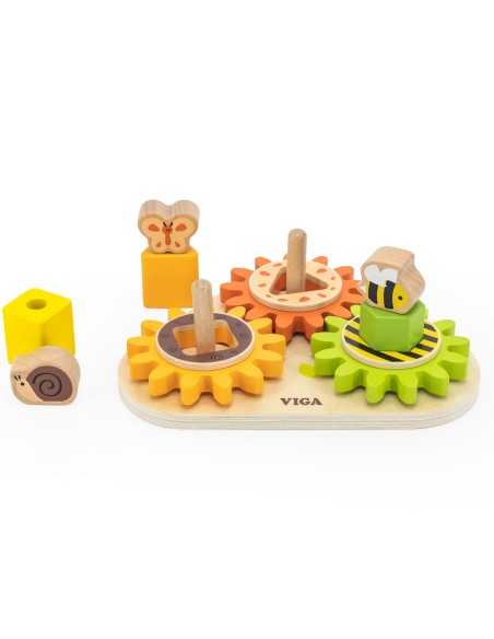 VIGA Holz-Sorter Zahnräder „Kształty i Mechanizmy“