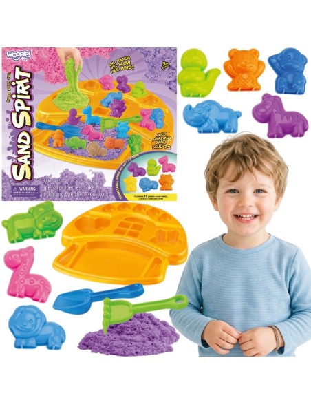 WOOPIE Kinetic Sand Set + Animal Molds Creative Fun