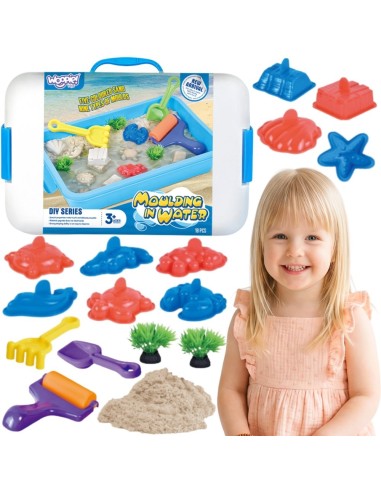 WOOPIE Kinetic Sand for Water - Magic Set in a Suitcase