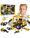 Construction Company Parking Lot with Cars and a Helicopter - Fun with Woopie