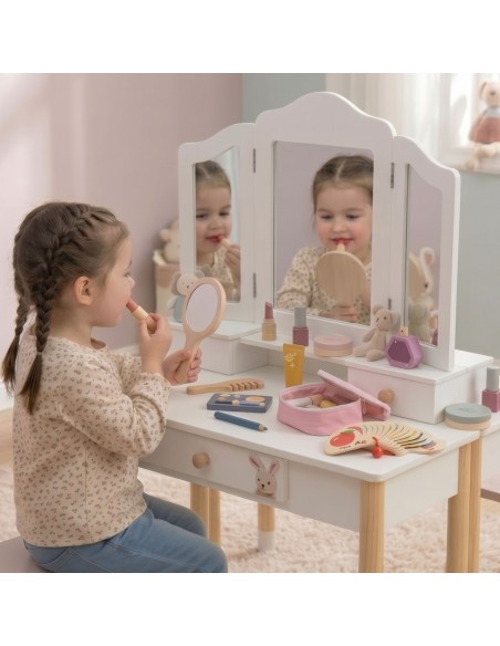 Drewniany zestaw do makijażu Viga – kreatywna zabawa dla małych księżniczek