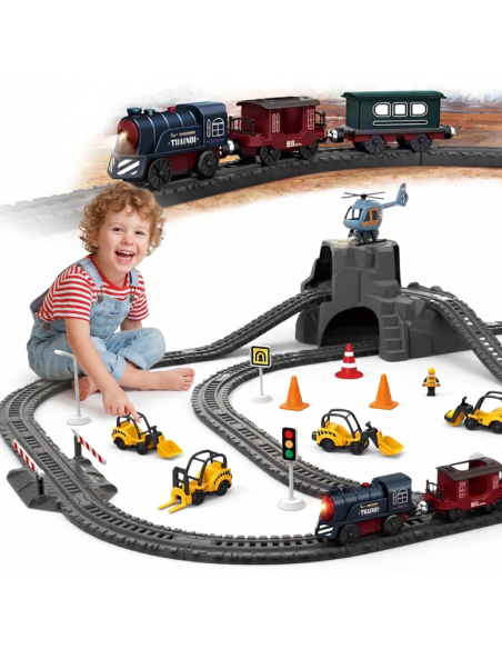 Elektrische Retro-Eisenbahn Woopie – 76 Elemente voller Abenteuer und Spielspaß