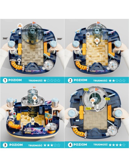 WOOPIE Puzzle 3D Kosminis labirintas įgūdžių lavinimo žaidimas Maze
