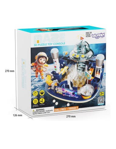 WOOPIE Puzzle 3D Kosminis labirintas įgūdžių lavinimo žaidimas Maze