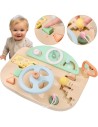 CLASSIC WORLD Wooden Manipulation Board - Motorized Steering Wheel