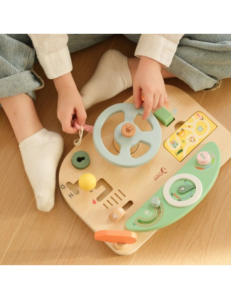 Drewniana Tablica Manipulacyjna CLASSIC WORLD - Kierownica Motoryczna