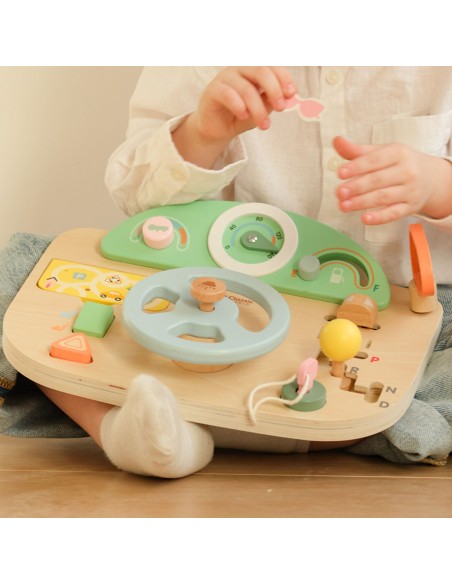 Drewniana Tablica Manipulacyjna CLASSIC WORLD - Kierownica Motoryczna