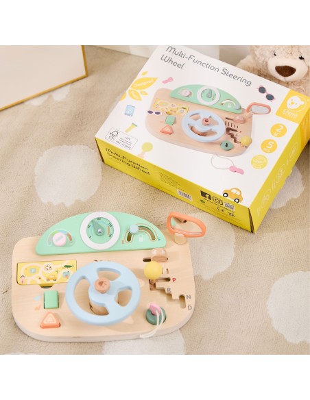 Drewniana Tablica Manipulacyjna CLASSIC WORLD - Kierownica Motoryczna