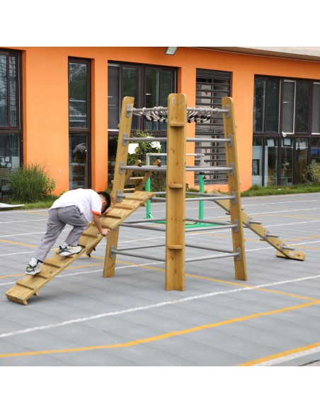 CLASSIC WORLD Wooden Ramp Footbridge - motor skills development