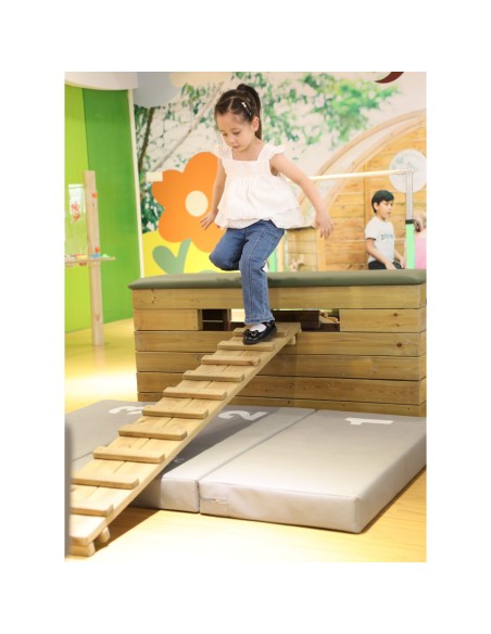 CLASSIC WORLD Wooden Ramp Footbridge - motor skills development