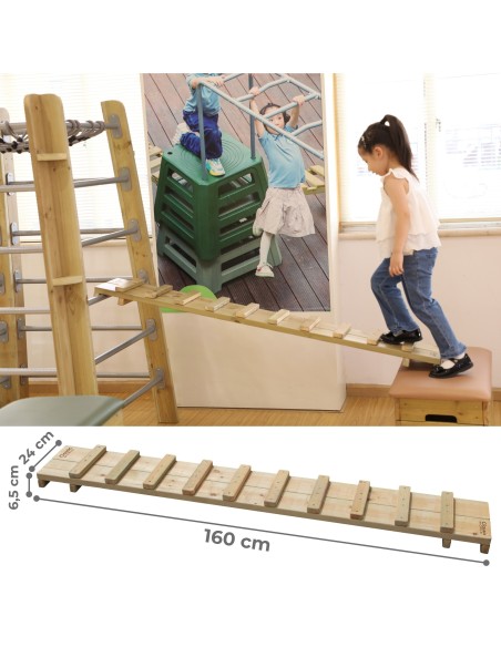 CLASSIC WORLD Wooden Ramp Footbridge - motor skills development