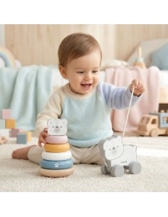 VIGA PolarB Zestaw Miś Polarny - Drewniana Piramidka i Miś 2