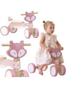 VIGA PolarB Wooden Fox Ride-On with Soft Wheels