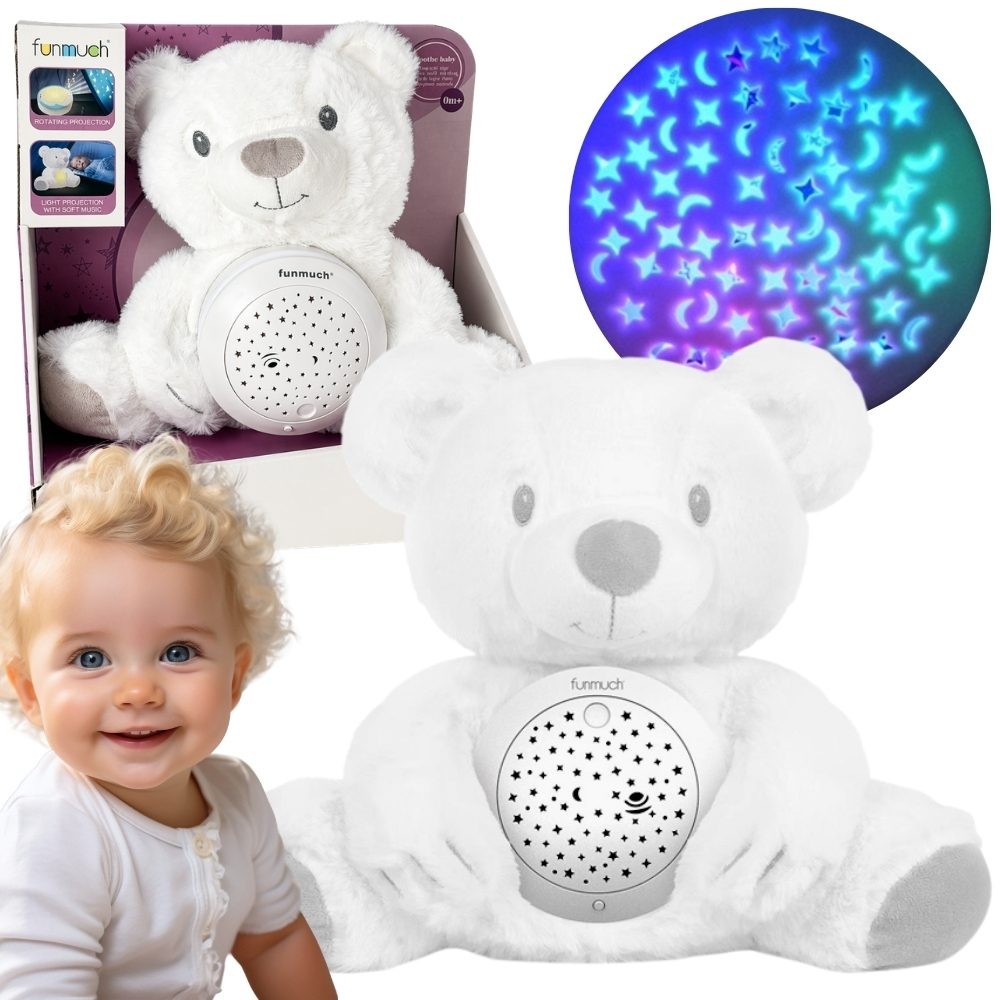 WOOPIE BABY Nalle med projektor och lugnande ljud 15 melodier