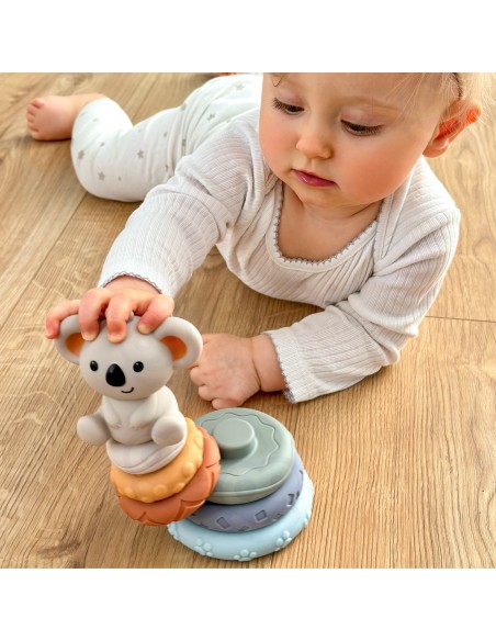 WOOPIE BABY Edukacinis rinkinys Koala piramidė 2in1 ir kramtukas