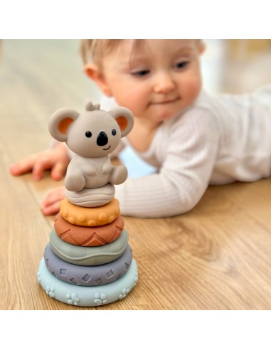 WOOPIE BABY Edukacinis rinkinys Koala piramidė 2in1 ir kramtukas