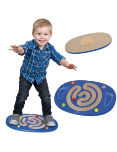 VIGA Drewniana Deska do Balansowania z Labiryntem - Sensoryczna Zabawka