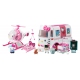 DICKIE Hello Kitty Ambulans Ratunkowy Figurki Helikopter