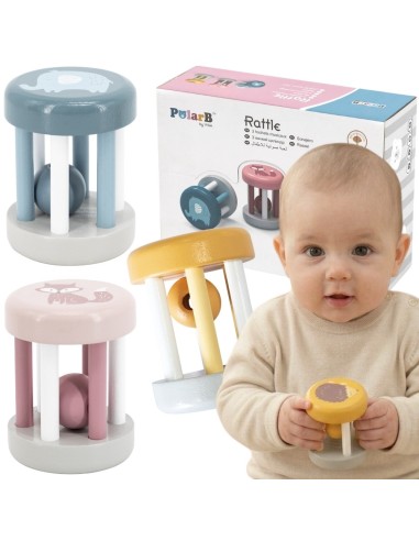 VIGA PolarB Holz-Rassel mit Tiermotiv – Spielzeug für Kinder