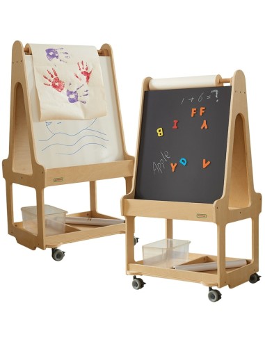 Mobile Staffelei Masterkidz - Magnettafel und trocken abwischbare Tafel 2-in-1